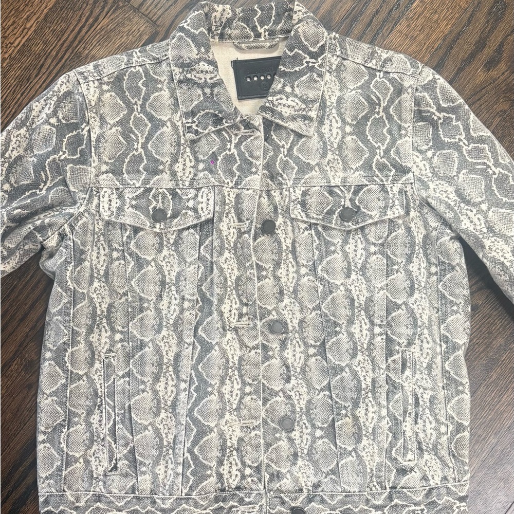 Snake Print Women's Jean Jacket